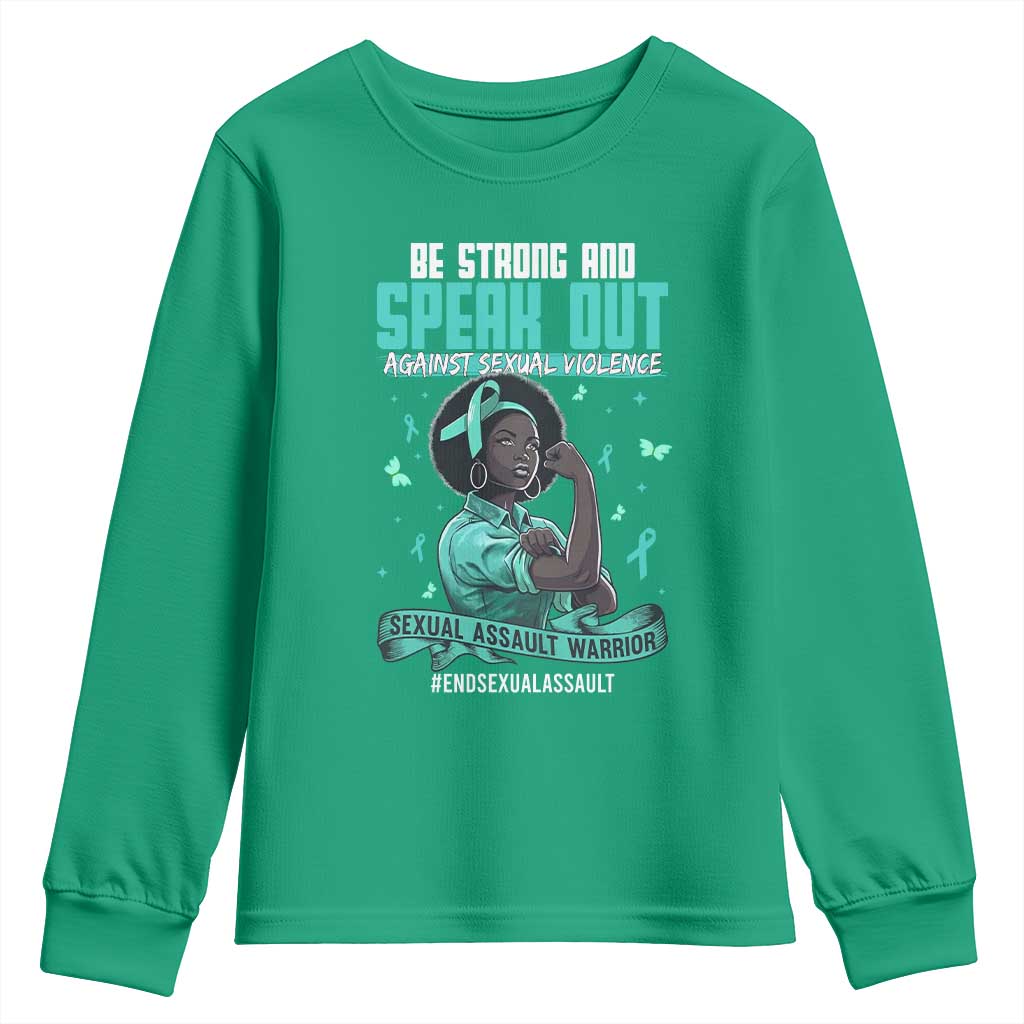 Sexual Assault Awareness Youth Sweatshirt Support African Women Stop Sexual Abuse Awareness
