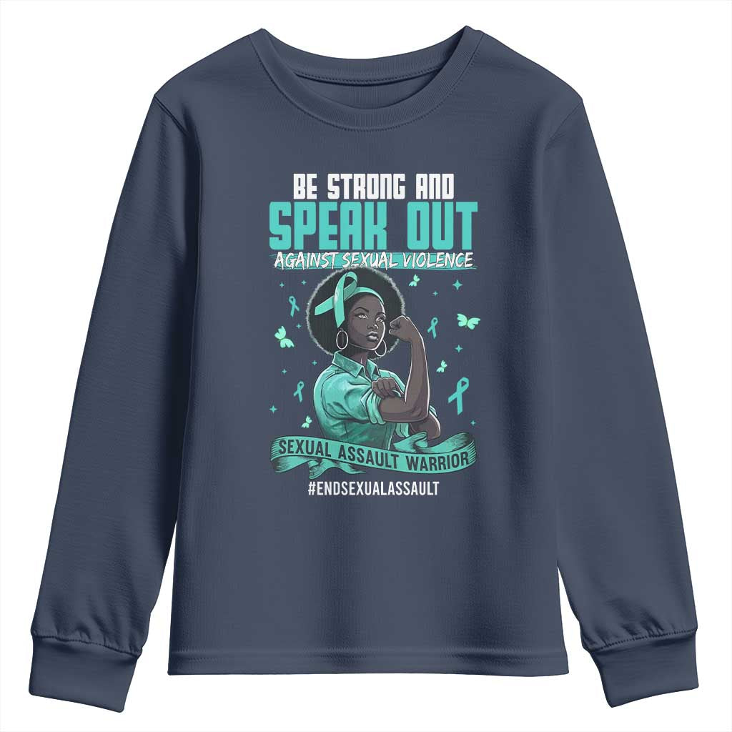 Sexual Assault Awareness Youth Sweatshirt Support African Women Stop Sexual Abuse Awareness