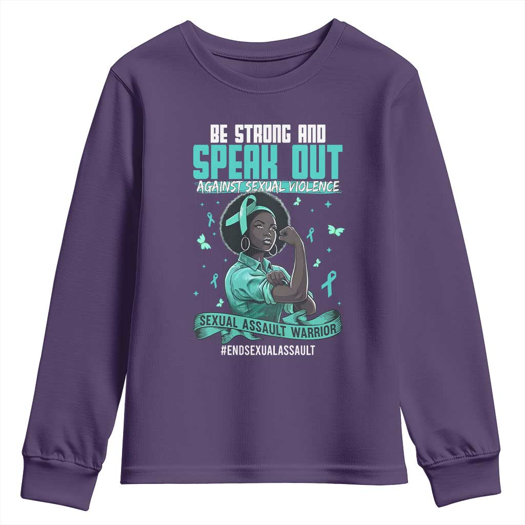 Sexual Assault Awareness Youth Sweatshirt Support African Women Stop Sexual Abuse Awareness