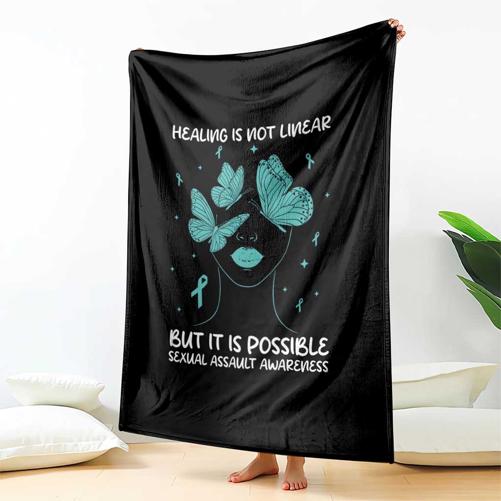 Sexual Assault Awareness Throw Blanket Healing Is Not Linear But It Is Possible