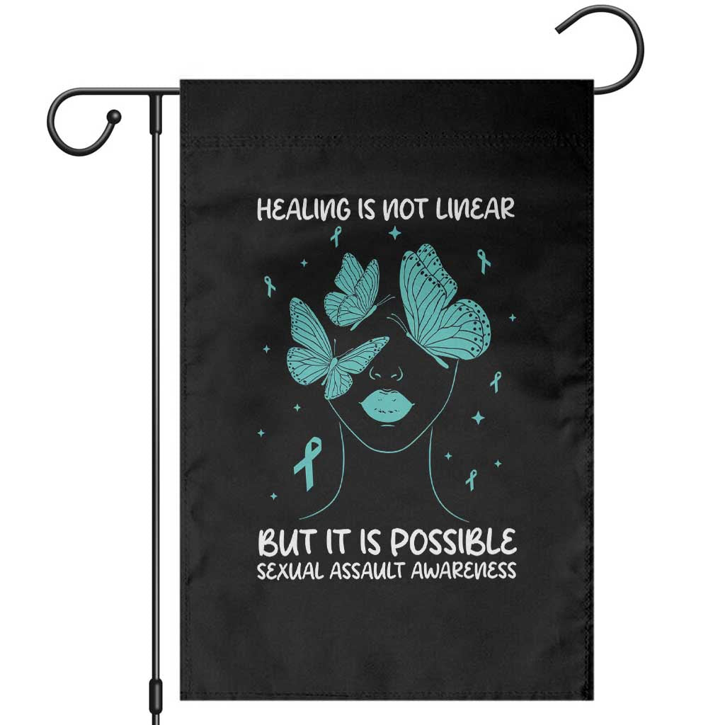 Sexual Assault Awareness Garden Flag Healing Is Not Linear But It Is Possible