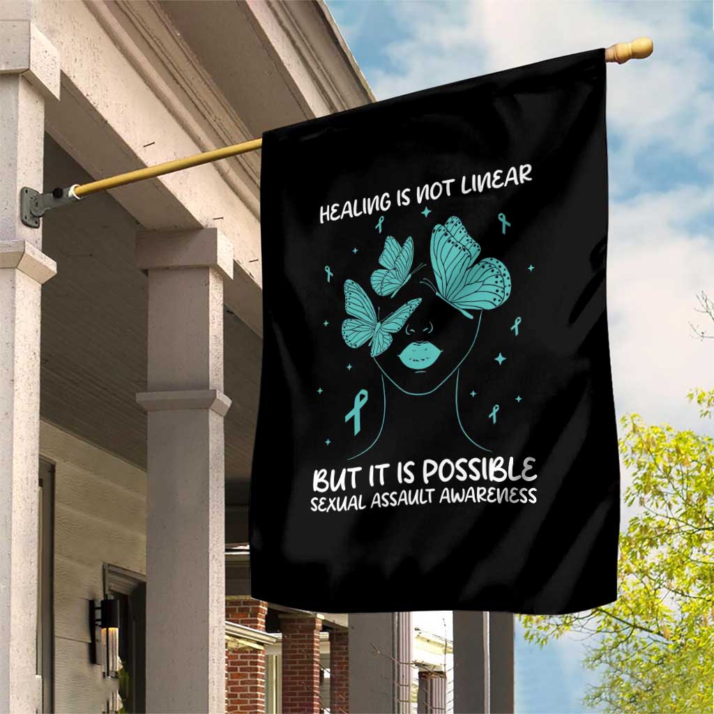 Sexual Assault Awareness Garden Flag Healing Is Not Linear But It Is Possible