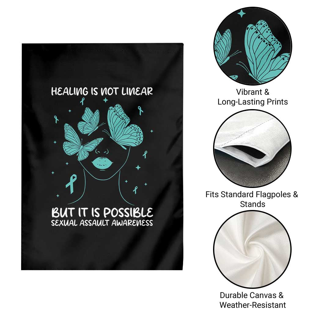 Sexual Assault Awareness Garden Flag Healing Is Not Linear But It Is Possible
