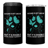 Sexual Assault Awareness 4 in 1 Can Cooler Tumbler Healing Is Not Linear But It Is Possible