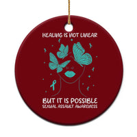 Sexual Assault Awareness Ceramic Ornament Healing Is Not Linear But It Is Possible