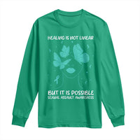 Sexual Assault Awareness Long Sleeve Shirt Healing Is Not Linear But It Is Possible
