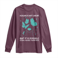 Sexual Assault Awareness Long Sleeve Shirt Healing Is Not Linear But It Is Possible