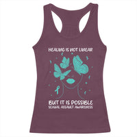 Sexual Assault Awareness Racerback Tank Top Healing Is Not Linear But It Is Possible