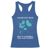 Sexual Assault Awareness Racerback Tank Top Healing Is Not Linear But It Is Possible