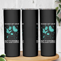 Sexual Assault Awareness Skinny Tumbler Healing Is Not Linear But It Is Possible