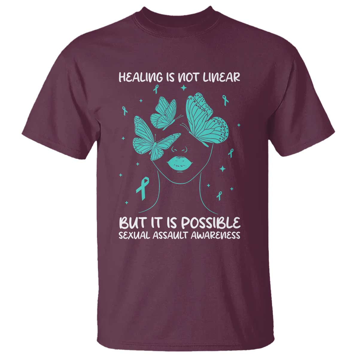 Sexual Assault Awareness T Shirt Healing Is Not Linear But It Is Possible