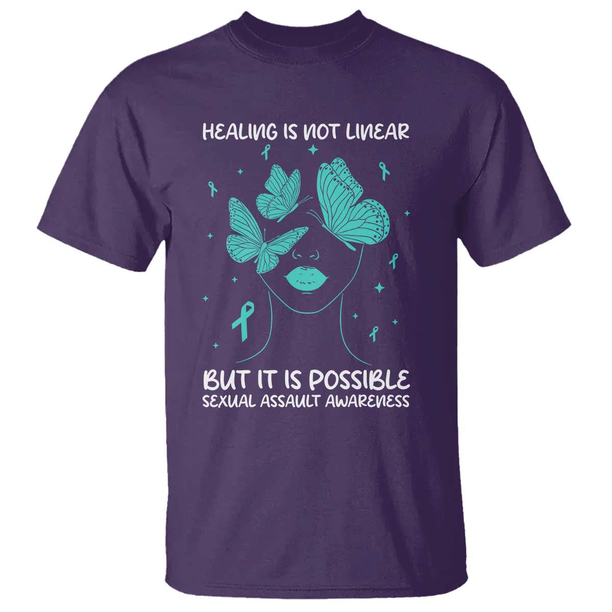 Sexual Assault Awareness T Shirt Healing Is Not Linear But It Is Possible