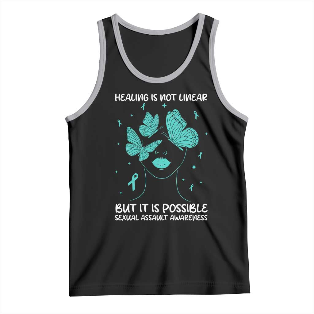 Sexual Assault Awareness Tank Top Healing Is Not Linear But It Is Possible