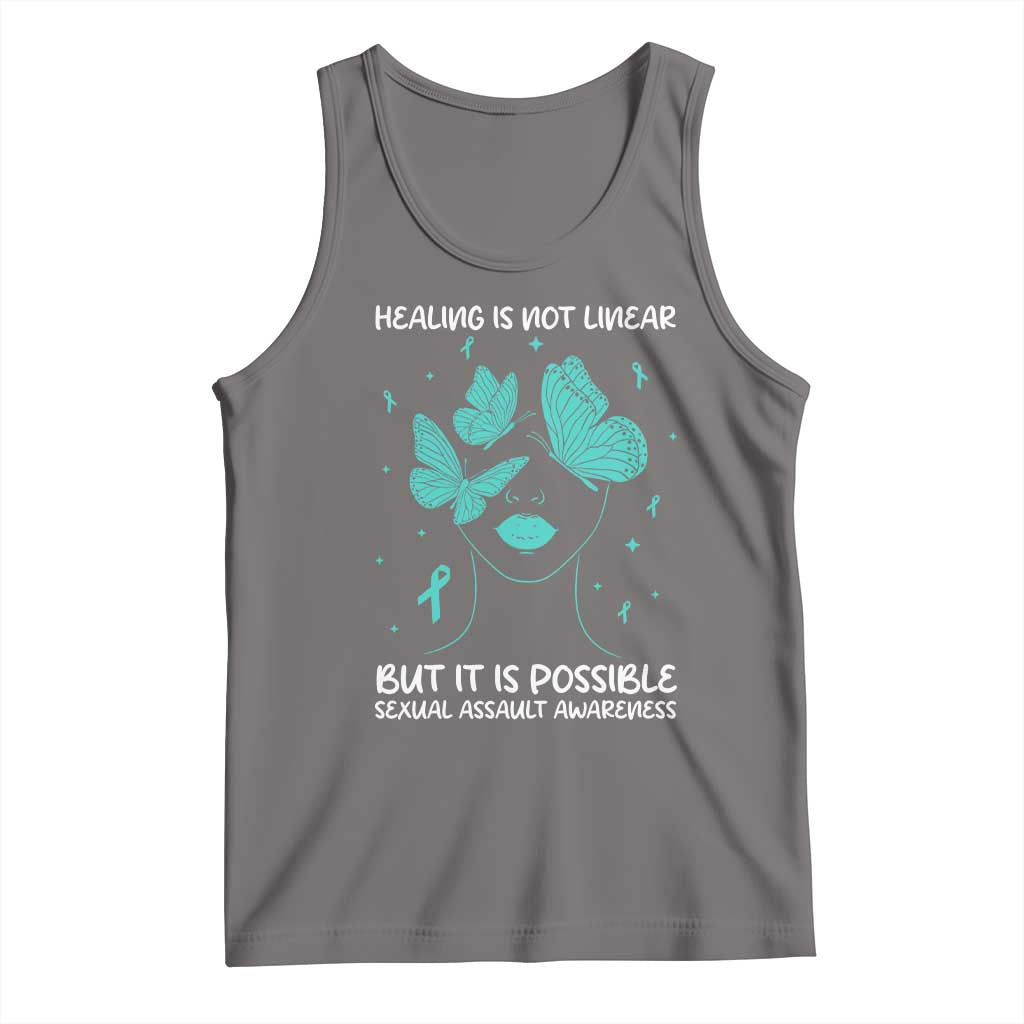 Sexual Assault Awareness Tank Top Healing Is Not Linear But It Is Possible