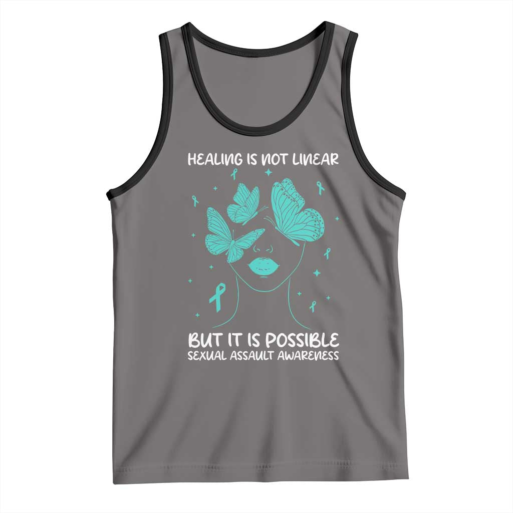 Sexual Assault Awareness Tank Top Healing Is Not Linear But It Is Possible