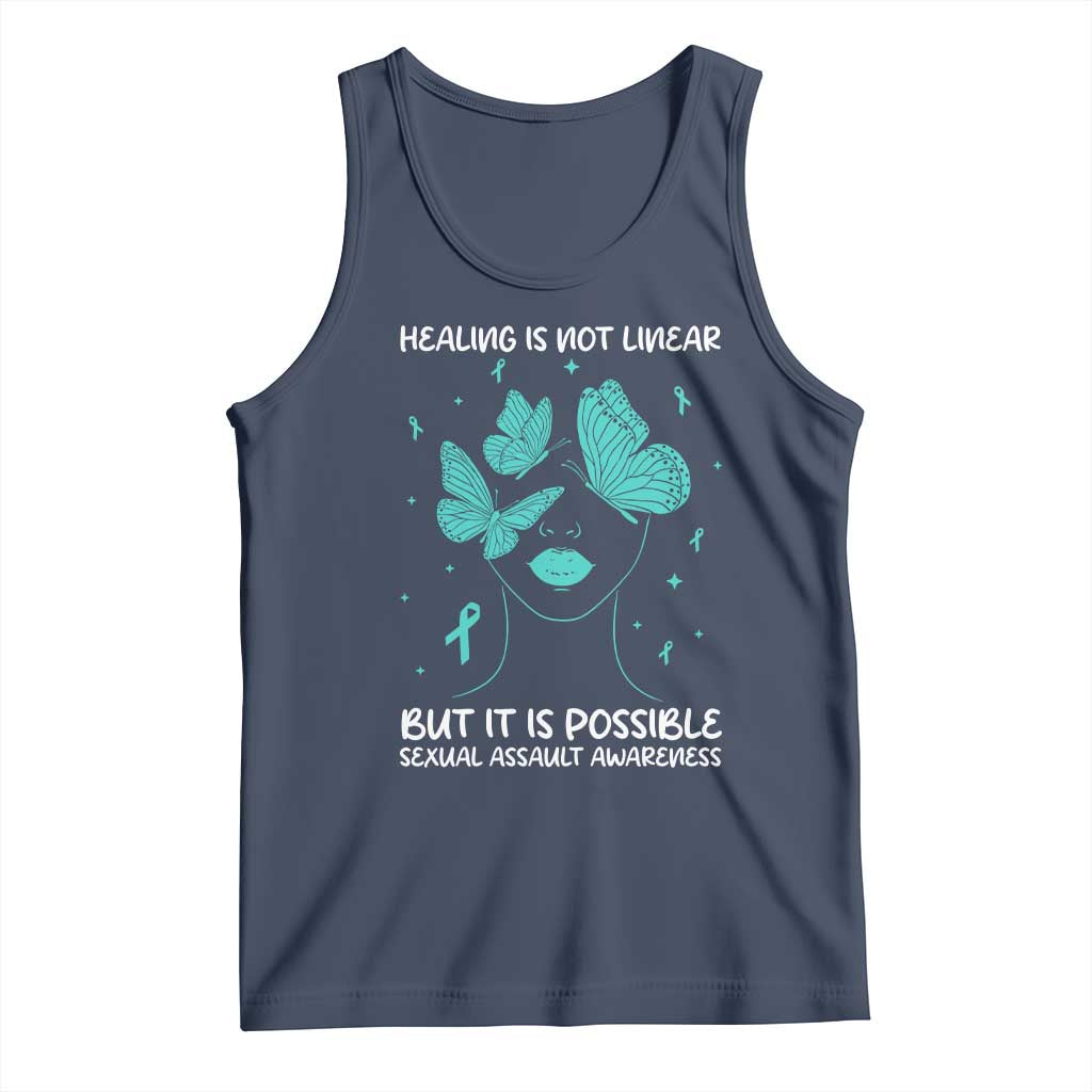 Sexual Assault Awareness Tank Top Healing Is Not Linear But It Is Possible