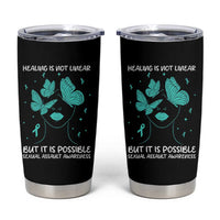 Sexual Assault Awareness Tumbler Cup Healing Is Not Linear But It Is Possible