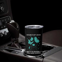 Sexual Assault Awareness Tumbler Cup Healing Is Not Linear But It Is Possible