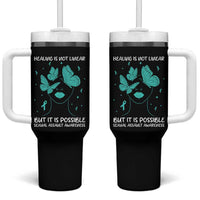 Sexual Assault Awareness Tumbler With Handle Healing Is Not Linear But It Is Possible