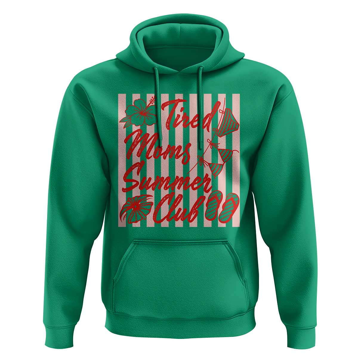 Tired Moms Summer Club Hoodie Funny Mom Life Beach Vacation