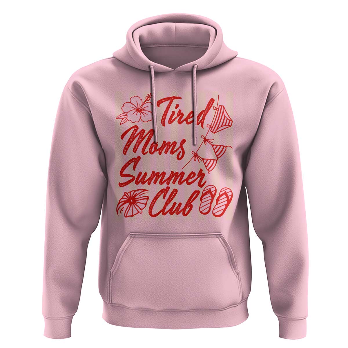 Tired Moms Summer Club Hoodie Funny Mom Life Beach Vacation