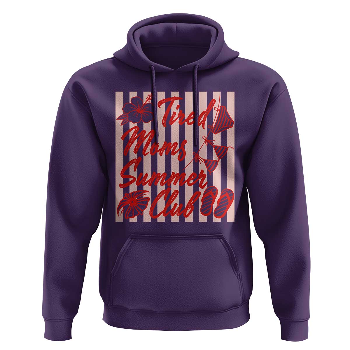 Tired Moms Summer Club Hoodie Funny Mom Life Beach Vacation