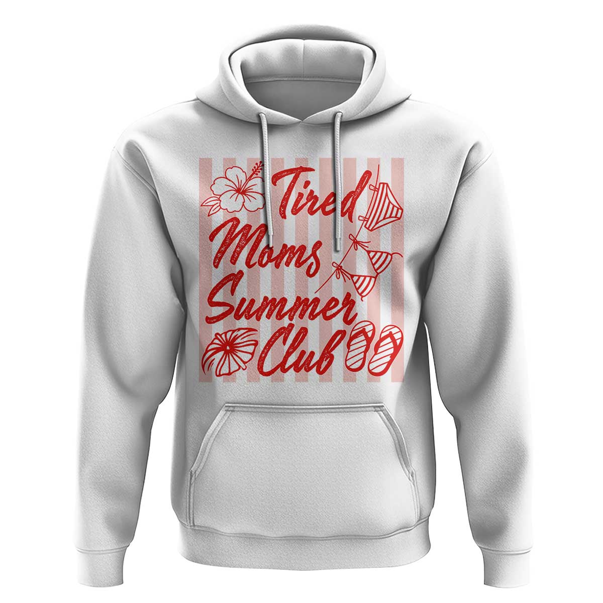 Tired Moms Summer Club Hoodie Funny Mom Life Beach Vacation
