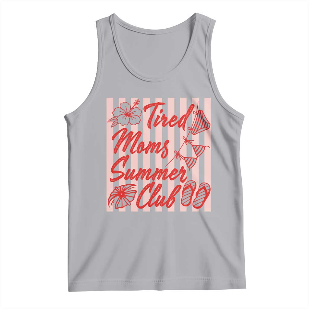 Tired Moms Summer Club Tank Top Funny Mom Life Beach Vacation