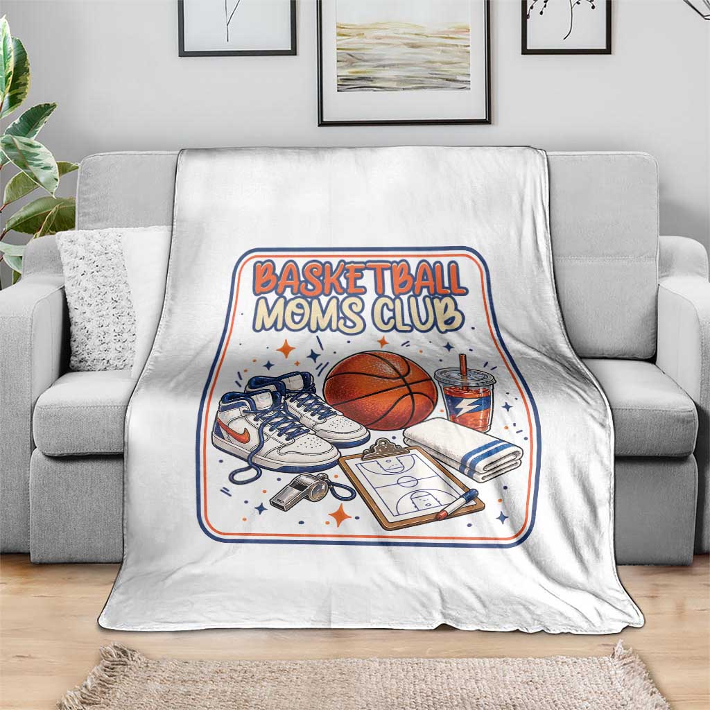 Basketball Moms Club Throw Blanket Funny Mother’s Day Gift