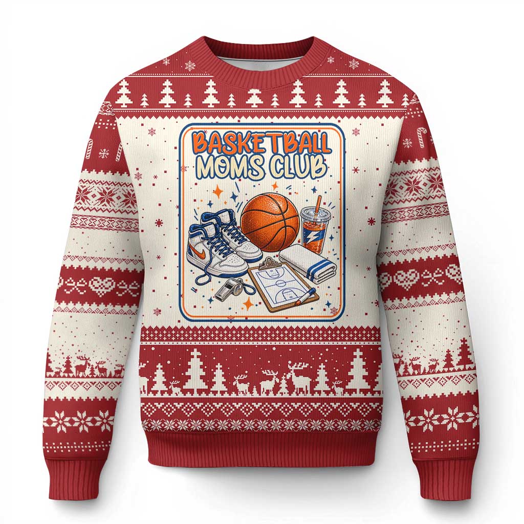 Basketball Moms Club Ugly Christmas Sweater Funny Mother’s Day Gift