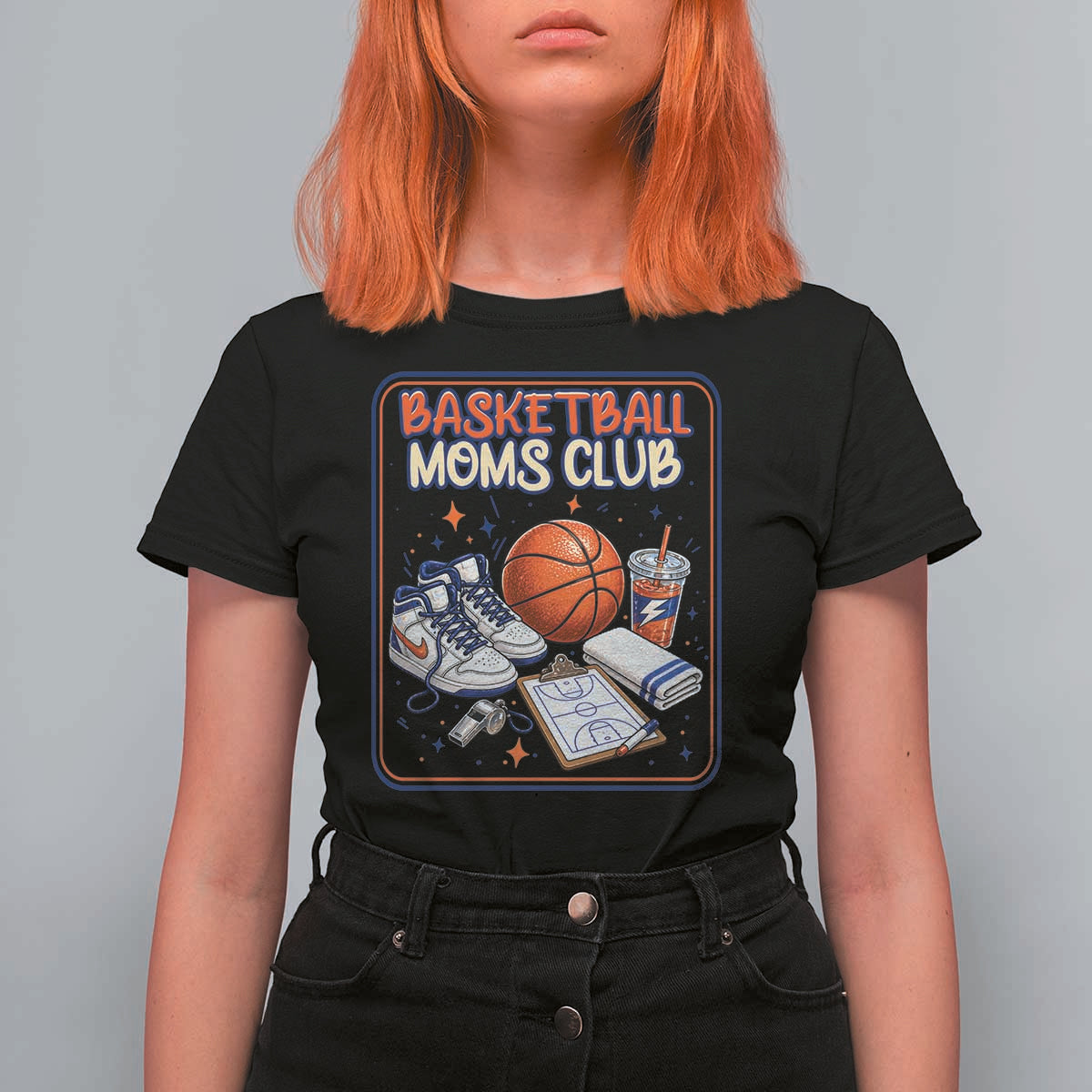 Basketball Moms Club T Shirt For Women Funny Mother’s Day Gift