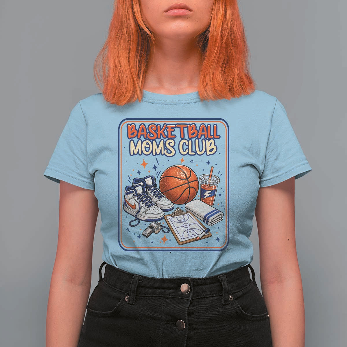 Basketball Moms Club T Shirt For Women Funny Mother’s Day Gift