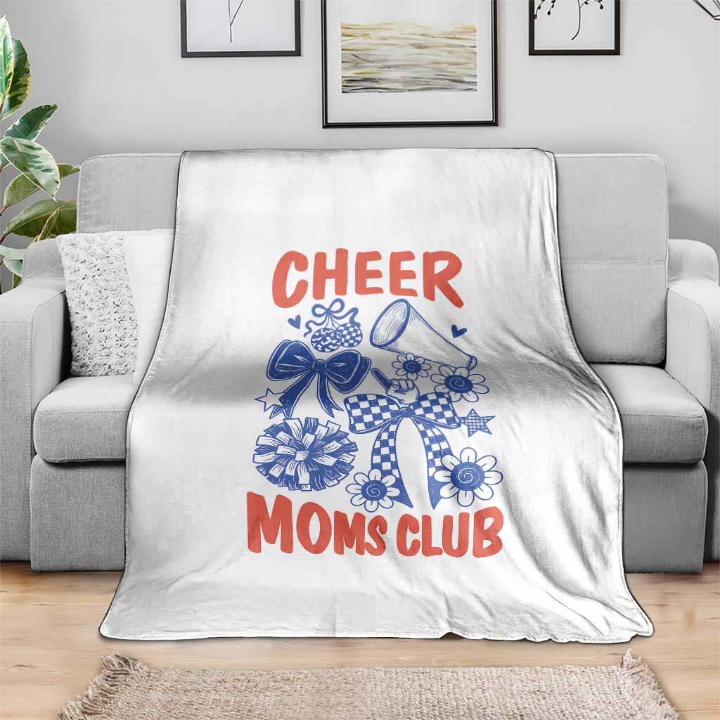Cheer Moms Club Throw Blanket Funny Cheerleading Mom Mother’s Day Gift