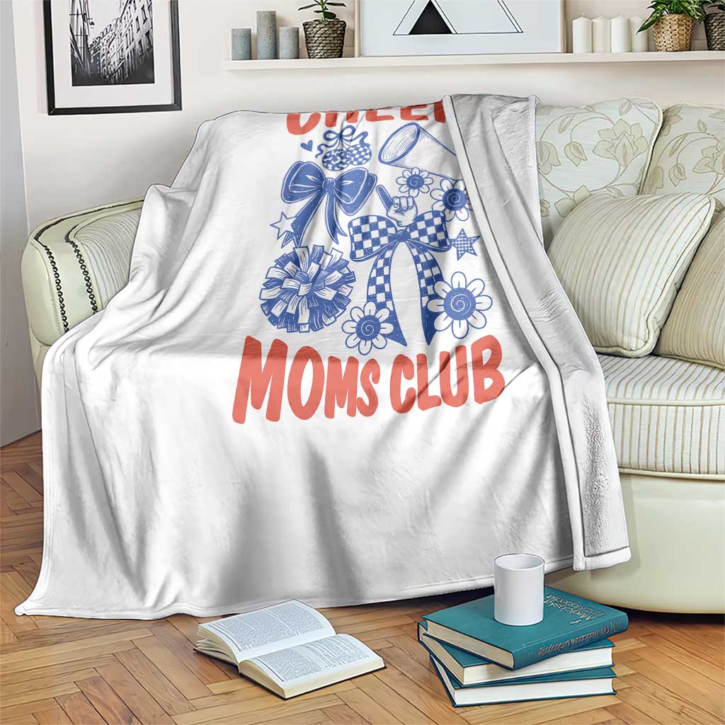 Cheer Moms Club Throw Blanket Funny Cheerleading Mom Mother’s Day Gift