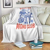 Cheer Moms Club Throw Blanket Funny Cheerleading Mom Mother’s Day Gift