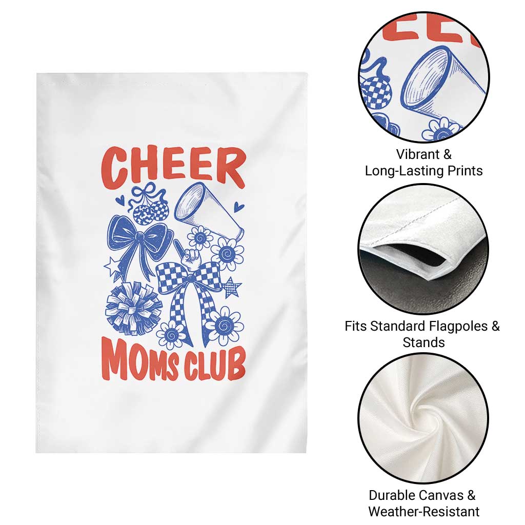 Cheer Moms Club Garden Flag Funny Cheerleading Mom Mother’s Day Gift