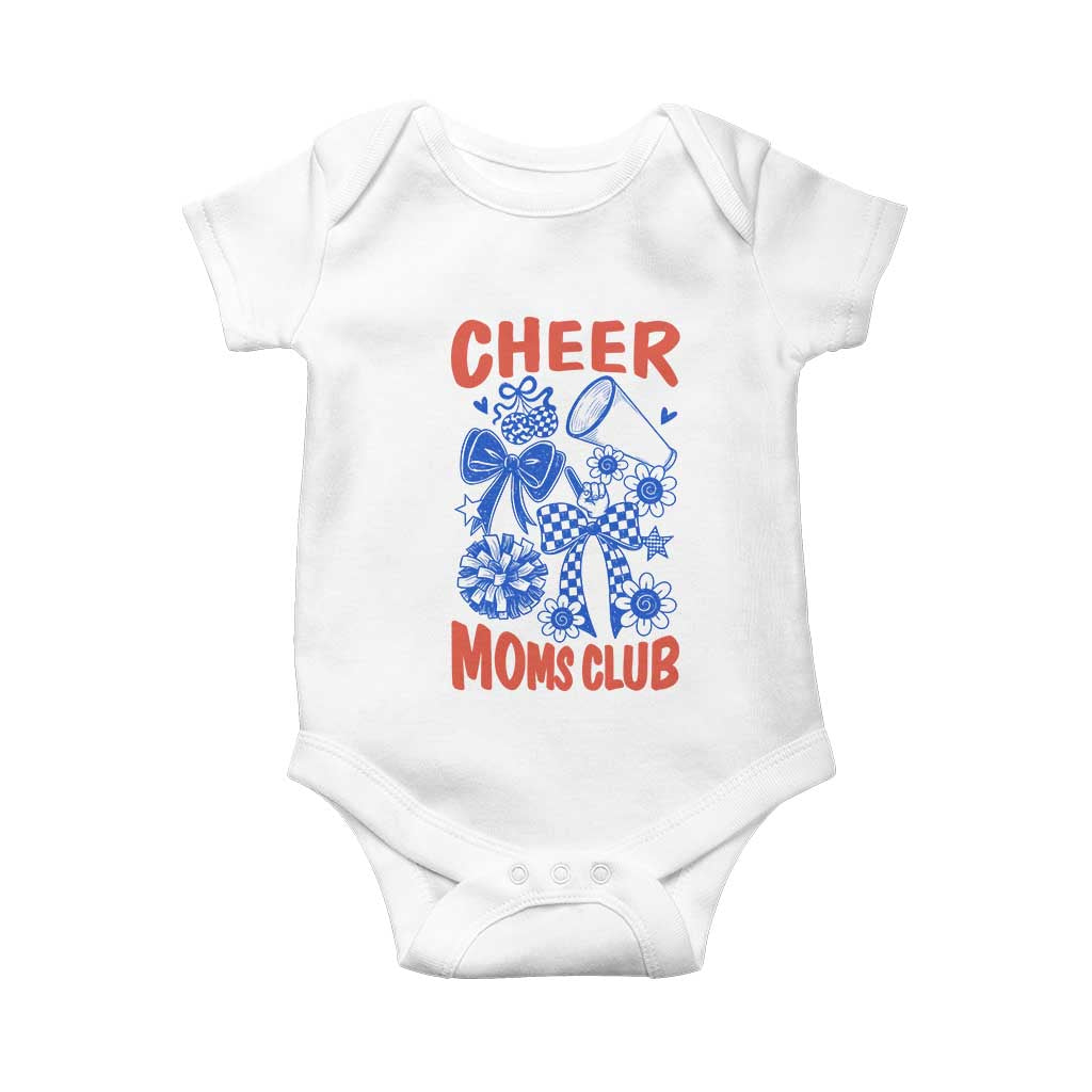 Cheer Moms Club Baby Onesie Funny Cheerleading Mom Mother’s Day Gift