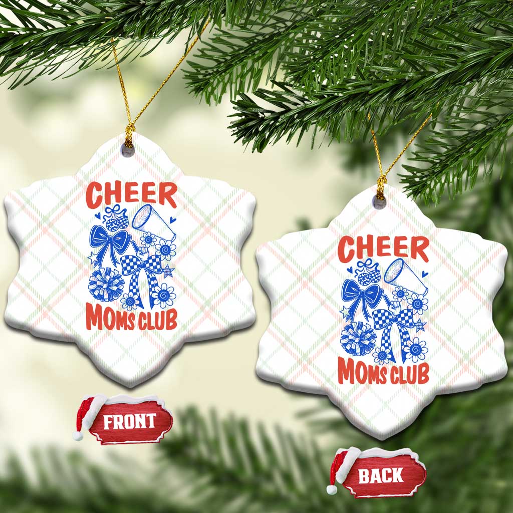 Cheer Moms Club Ceramic Ornament Funny Cheerleading Mom Mother’s Day Gift