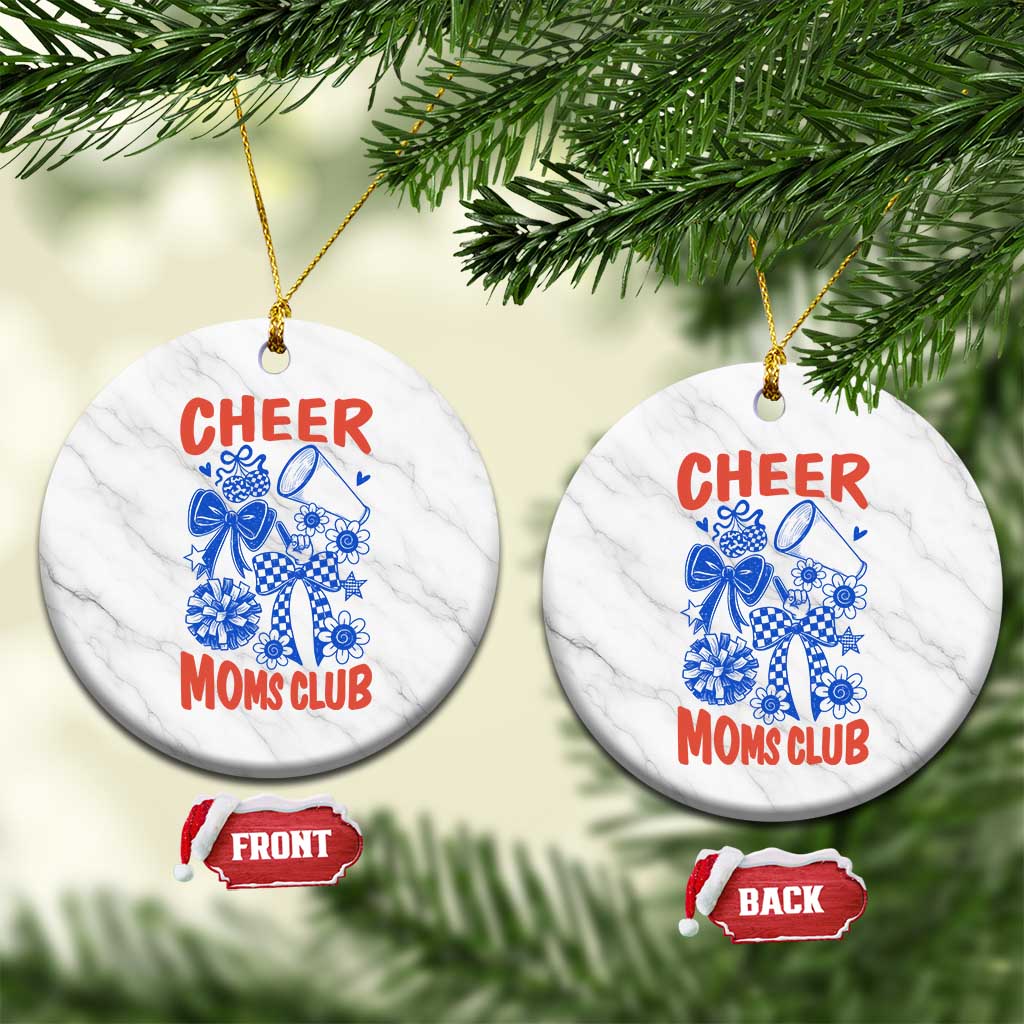 Cheer Moms Club Ceramic Ornament Funny Cheerleading Mom Mother’s Day Gift