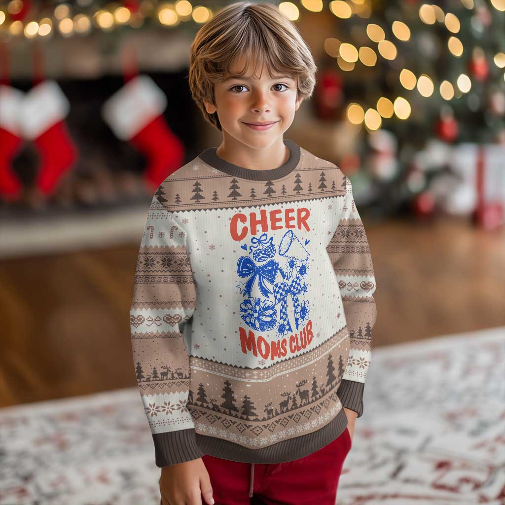 Cheer Moms Club Ugly Christmas Sweater Funny Cheerleading Mom Mother’s Day Gift