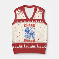 Cheer Moms Club V-Neck Knit Sweater Vest Funny Cheerleading Mom Mother’s Day Gift