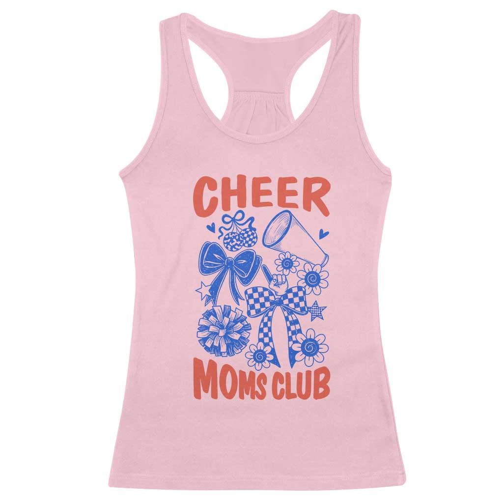 Cheer Moms Club Racerback Tank Top Funny Cheerleading Mom Mother’s Day Gift