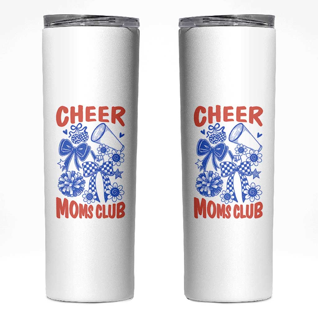 Cheer Moms Club Skinny Tumbler Funny Cheerleading Mom Mother’s Day Gift