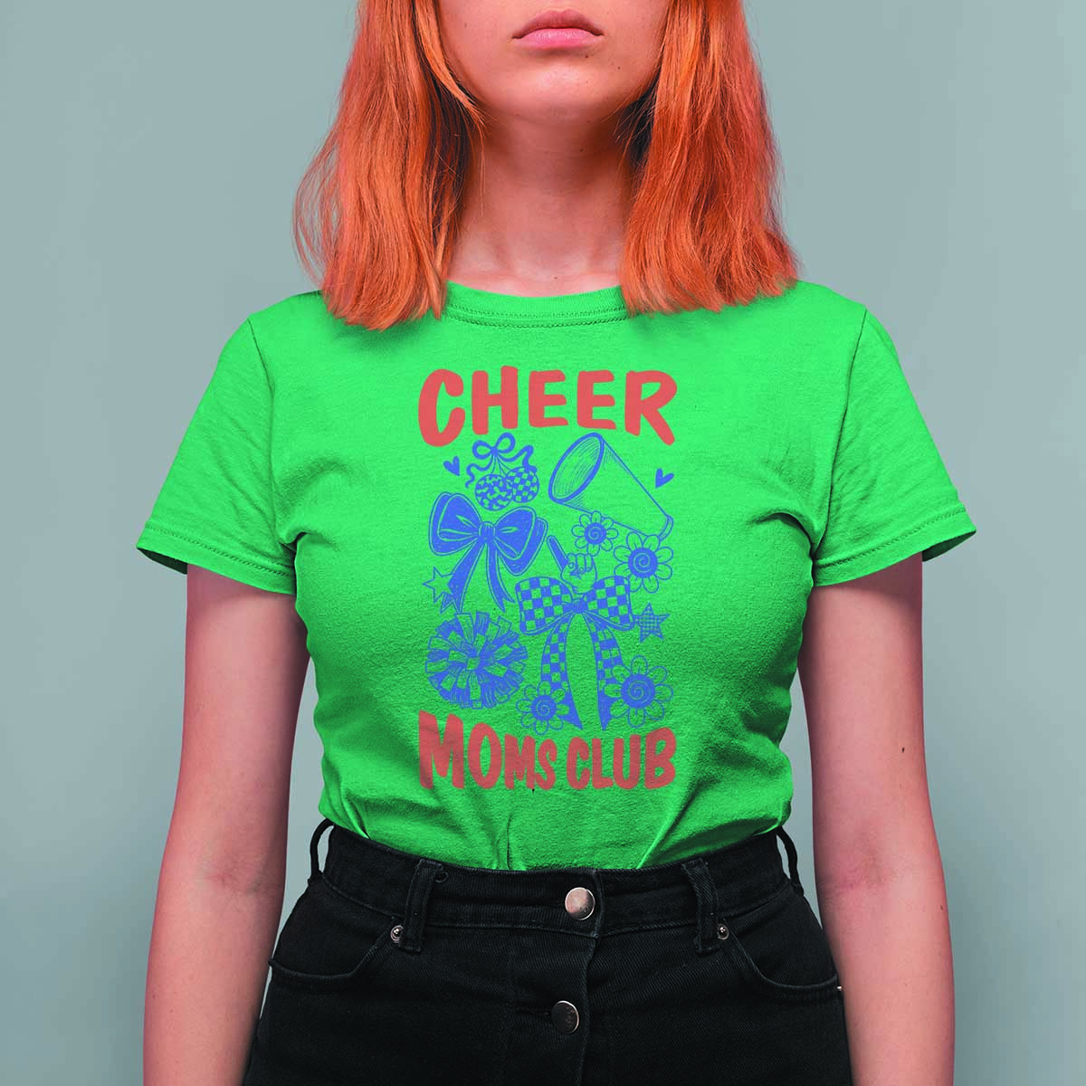 Cheer Moms Club T Shirt For Women Funny Cheerleading Mom Mother’s Day Gift