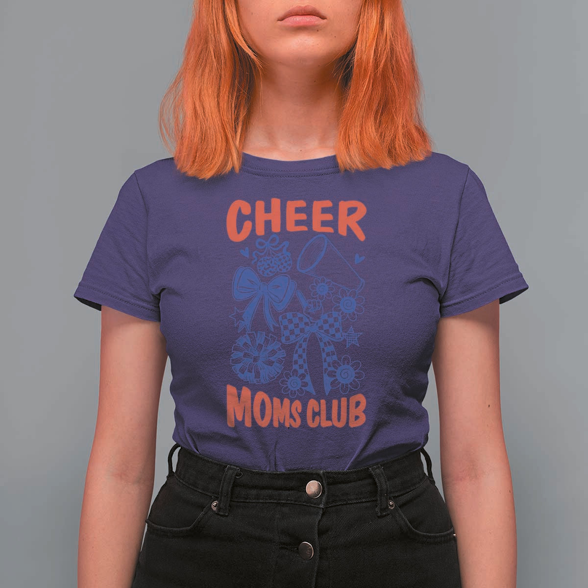Cheer Moms Club T Shirt For Women Funny Cheerleading Mom Mother’s Day Gift