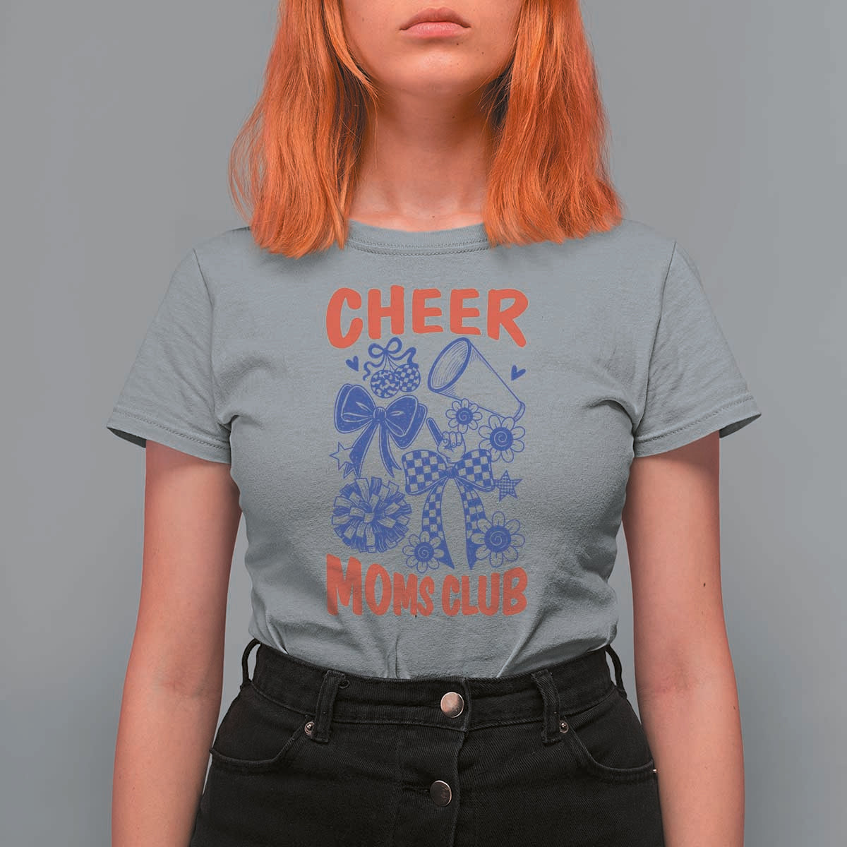 Cheer Moms Club T Shirt For Women Funny Cheerleading Mom Mother’s Day Gift