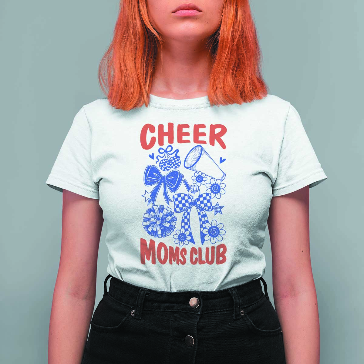 Cheer Moms Club T Shirt For Women Funny Cheerleading Mom Mother’s Day Gift