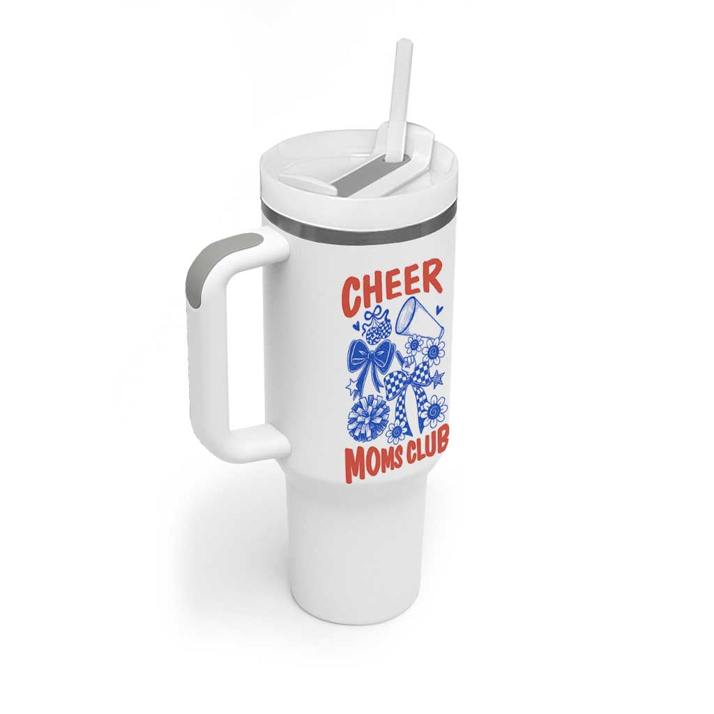 Cheer Moms Club Tumbler With Handle Funny Cheerleading Mom Mother’s Day Gift