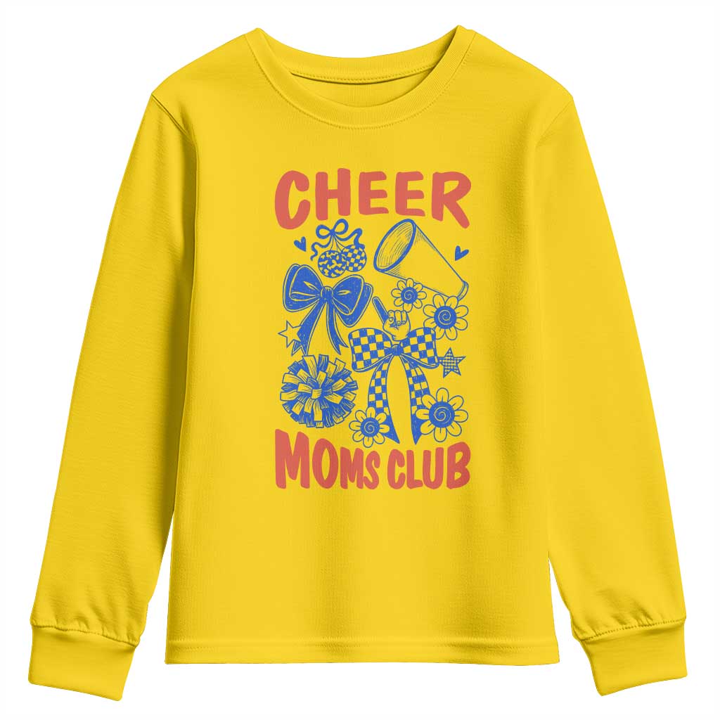 Cheer Moms Club Youth Sweatshirt Funny Cheerleading Mom Mother’s Day Gift