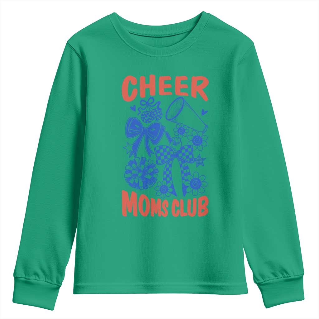 Cheer Moms Club Youth Sweatshirt Funny Cheerleading Mom Mother’s Day Gift